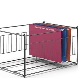 Sunee Hanging File Folder Frame Office Letter Black Adjustable Desktop 430 NWT